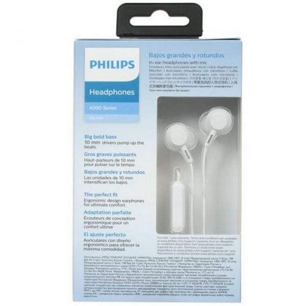 Проводная гарнитура Philips TAE4105 белый